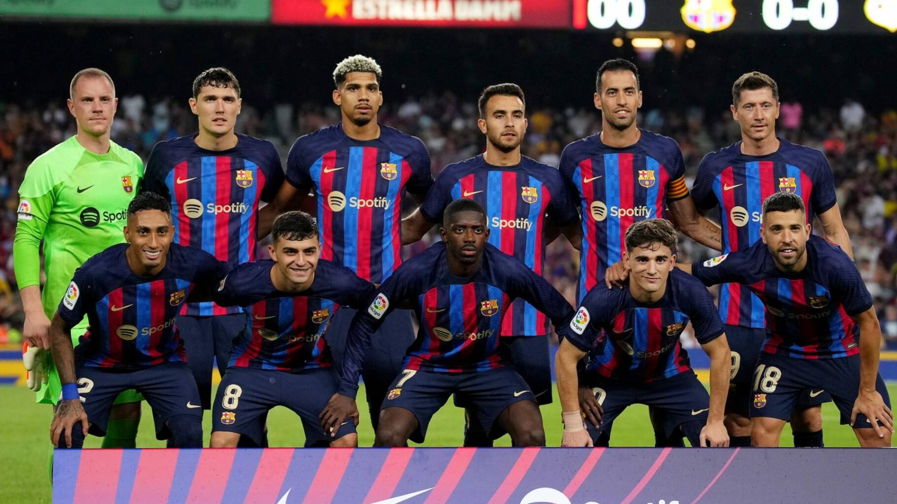 XI inicial del Barcelona